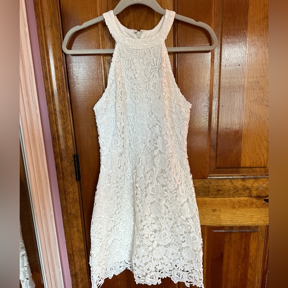 Lulu’s Love Poem Ivory Lace Mini Dress - Picture 2 of 10